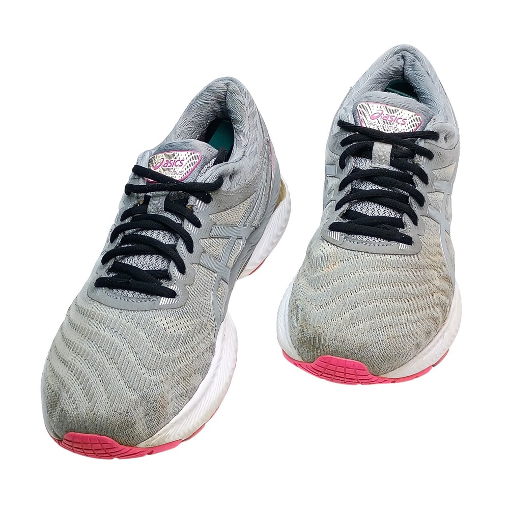 Asics Gel Nimbus 22 Womens Running Shoes Grey Pink 1012A585 Size 11